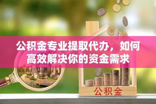 夷陵公积金专业提取代办，如何高效解决你的资金需求