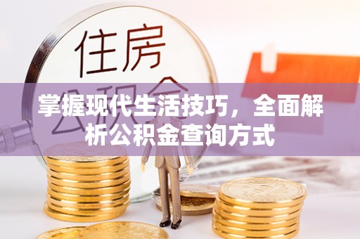 夷陵掌握现代生活技巧，全面解析公积金查询方式