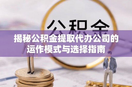 夷陵揭秘公积金提取代办公司的运作模式与选择指南