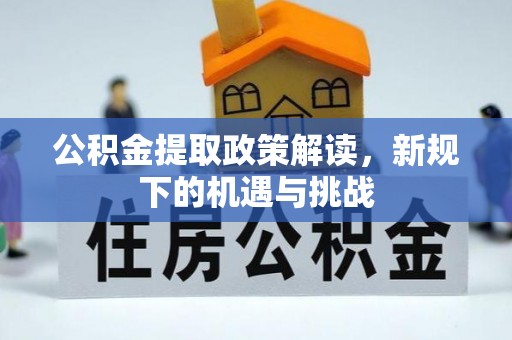 夷陵公积金提取政策解读，新规下的机遇与挑战