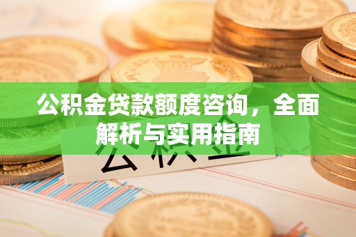 夷陵公积金贷款额度咨询，全面解析与实用指南
