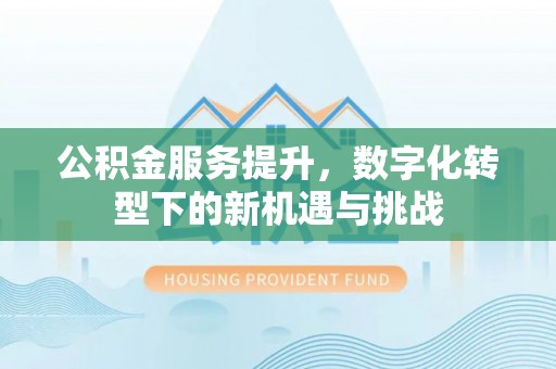 夷陵公积金服务提升，数字化转型下的新机遇与挑战