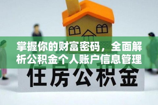 夷陵掌握你的财富密码，全面解析公积金个人账户信息管理与优化