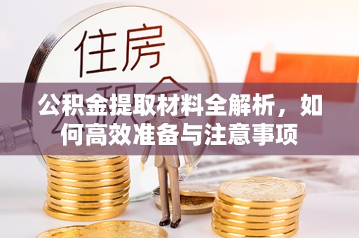 夷陵公积金提取材料全解析，如何高效准备与注意事项