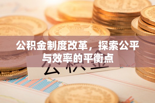 夷陵公积金制度改革，探索公平与效率的平衡点