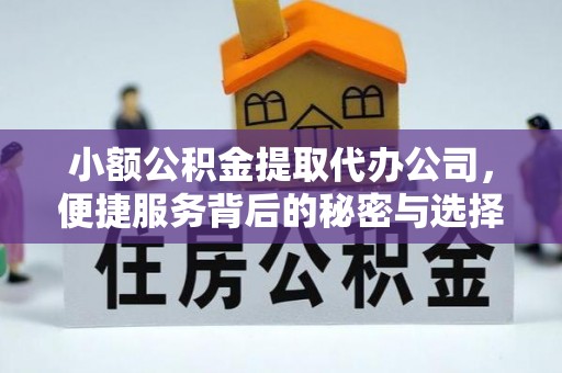 夷陵小额公积金提取代办公司，便捷服务背后的秘密与选择指南