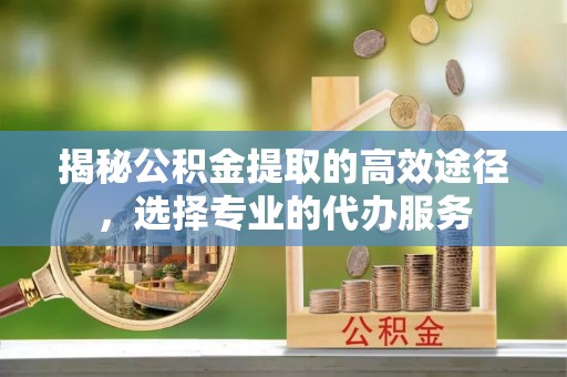 夷陵揭秘公积金提取的高效途径，选择专业的代办服务