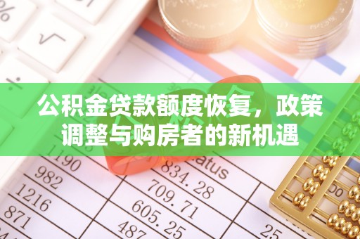 夷陵公积金贷款额度恢复，政策调整与购房者的新机遇