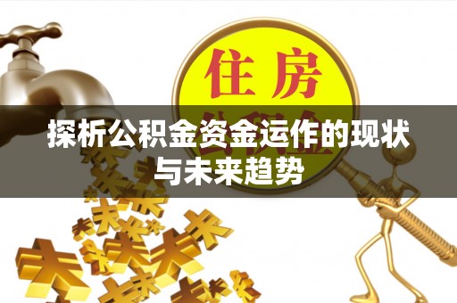 夷陵探析公积金资金运作的现状与未来趋势